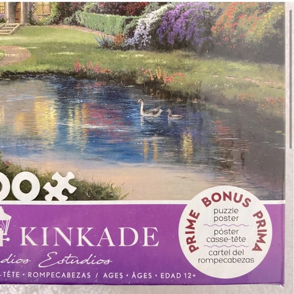 CEACO Thomas Kinkade Leo Studios 1000 PC Landscape Puzzle With Poster  NEW - Picture 3 of 16